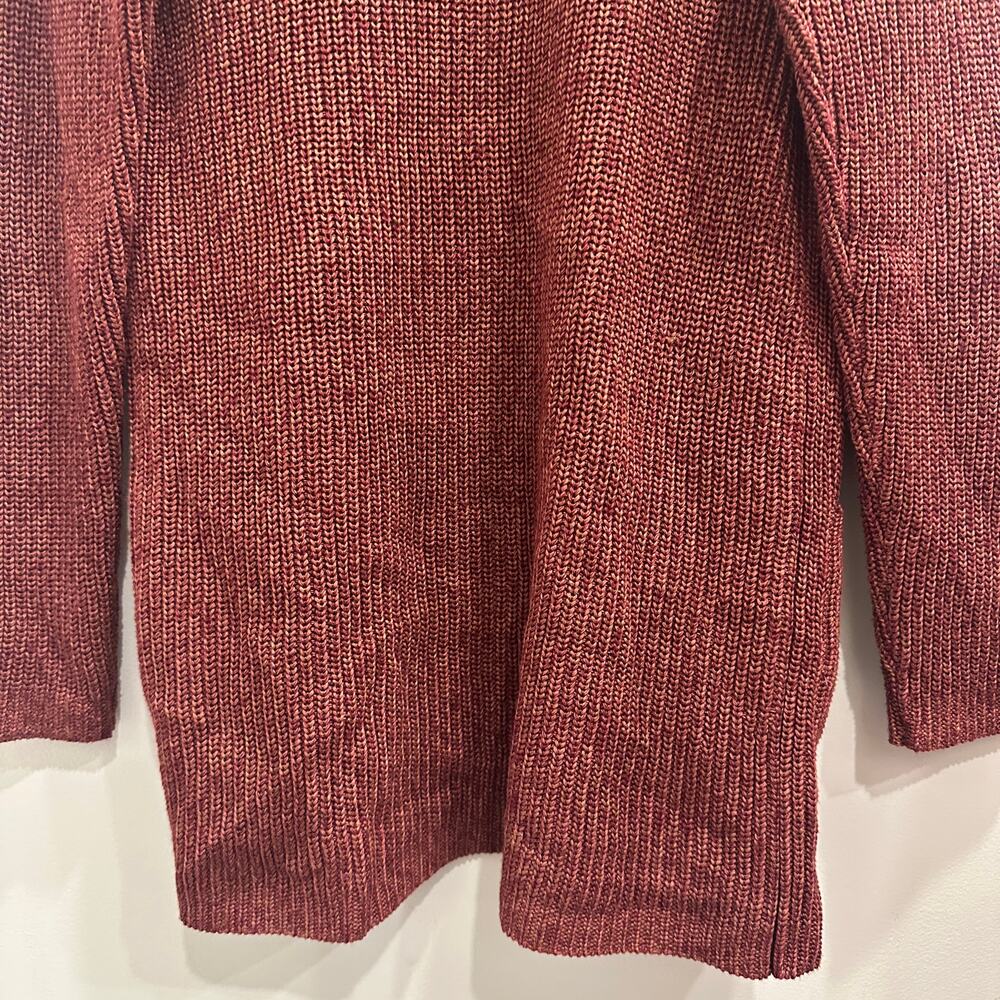 Peruvian Connection Salinas Cardigan Brandywine Marled Brick Red XS‎ Boho Luxury - Picture 7 of 9
